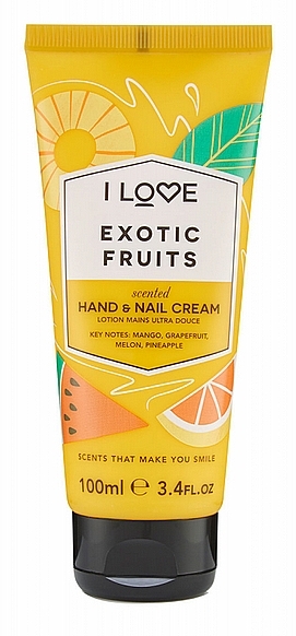 Hand Cream - I Love Scents Exotic Fruit Hand And Nail Cream — photo N1