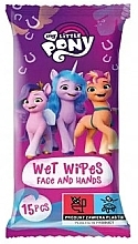 Wet Wipes with Strawberry Scent, 15 pcs - My Little Pony Wet Wipes — photo N1