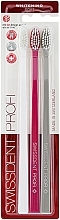 Toothbrush Set, extra soft, red+gray+white - Swissdent Profi Gentle Extra Soft Trio-Pack — photo N1