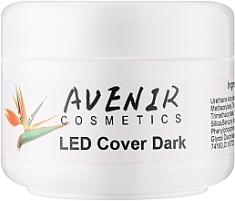 Nail Extension Gel - Avenir Cosmetics LED Cover Dark — photo N1