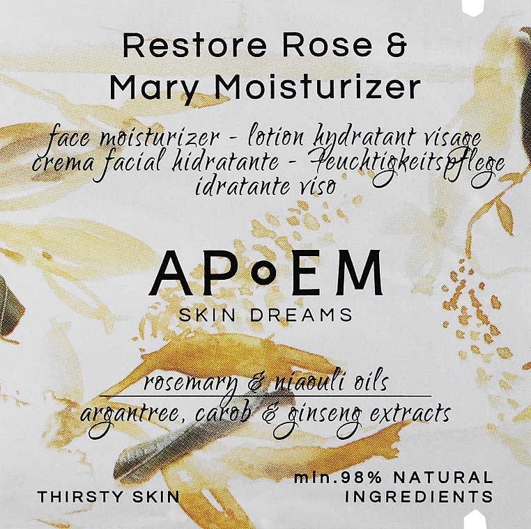 Aromatic Moisturising Face & Body Cream - APoEM Restore Rose & Mary Moisturizer — photo N1