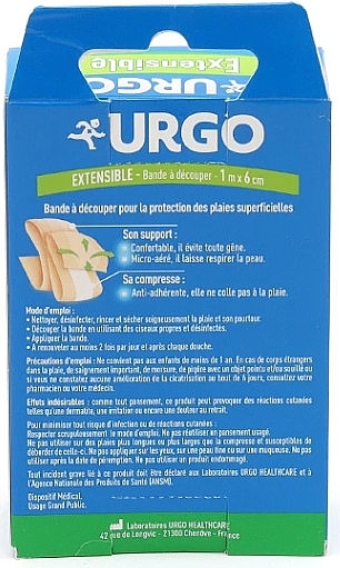 Medical Elastic Patch with Antiseptic, 1 m x 6 cm - Urgo Extensible — photo N8