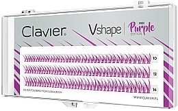 Fragrances, Perfumes, Cosmetics Mix False Lashes, purple - Clavier Vshape Colour Edition Purple