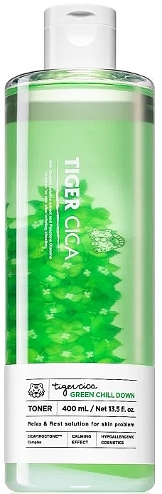 Face Toner - It's Skin Tiger Cica Green Chill Down Toner — photo N1