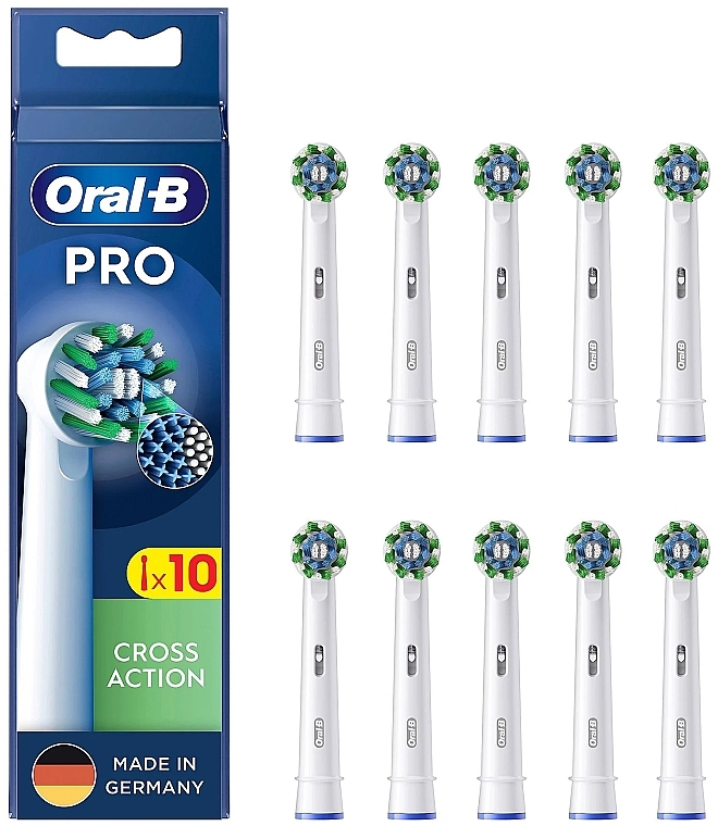 Electric Toothbrush Replaceable Head, 10 pcs - Oral-B Cross Action Toothbrush Heads — photo N1