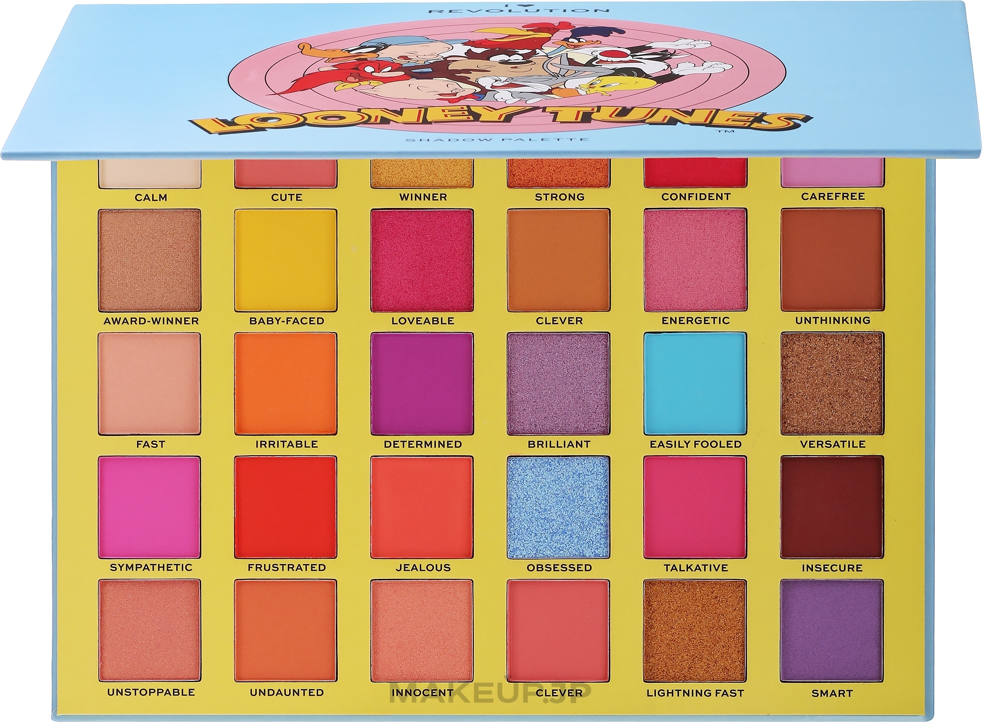 Eyeshadow Pallet, 30 colours - I Heart Revolution Looney Tunes Shadow Palette — photo 33 g