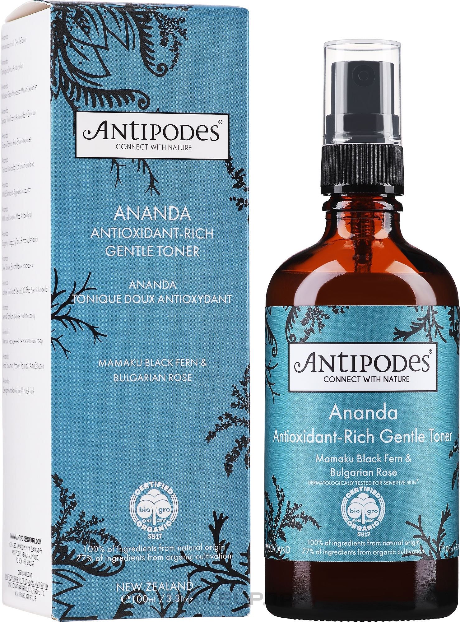 Face Tonic with High Concentration of Antioxidants - Antipodes Ananda Antioxidant-Rich Gentle Toner — photo 100 ml