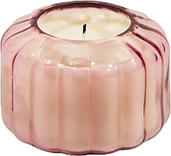 Fragrances, Perfumes, Cosmetics Desert Peach Scented Candle - Paddywax Ripple Glass Candle Desert Peach