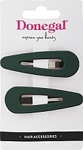 Fragrances, Perfumes, Cosmetics Hair Clips, FA-5671, dark green, 2 pcs. - Donegal