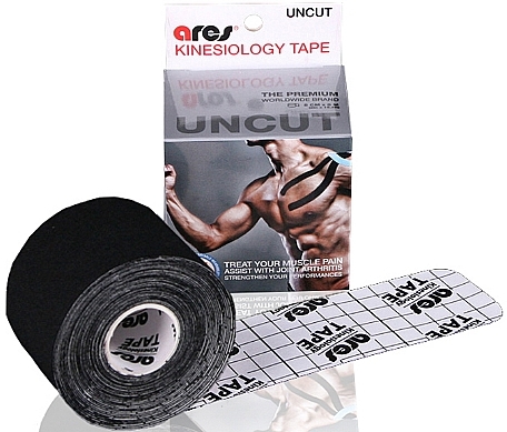 Kinesio Tape "Black" - Ares Kinesio Tape Standart — photo N3