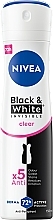 Fragrances, Perfumes, Cosmetics Antiperspirant Deodorant Spray "Black & White Invisible Protection CLEAR" - NIVEA For Women Black & White Power Deodorant Spray