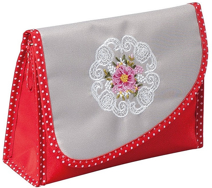 Makeup Bag "Mandala", 98130, gray-red - Top Choice — photo N1