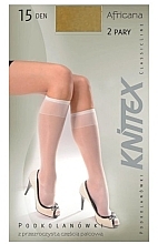 Women Knee-Socks 'Africana', 15 Den, visone - Knittex — photo N1