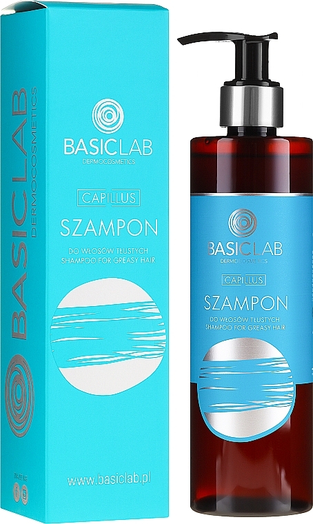 Oily Hair Shampoo - BasicLab Dermocosmetics Capillus Shampoo For Greasy Hair — photo N1