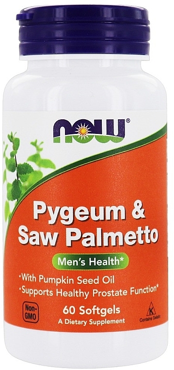 Softgels - Now Foods Pygeum & Saw Palmetto — photo N4