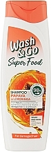 Fragrances, Perfumes, Cosmetics Papaya & Moringa Shampoo for Damaged Hair - Wash&Go Super Food Shampoo