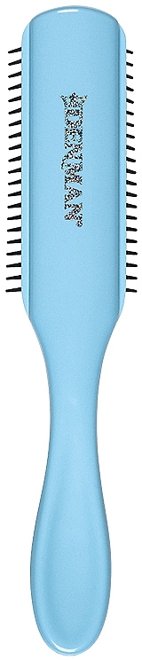 Hair Brush D3, blue and black - Denman Original Styler 7 Row Nordic Ice — photo N2