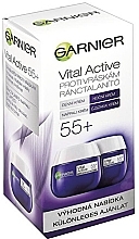 Fragrances, Perfumes, Cosmetics Set - Garnier 55+ Essentials Anti Wrinkle Day & Night Cream (d/cr/50ml + n/cr/50ml)