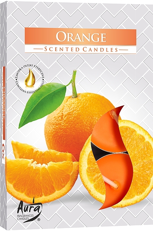 Tealights 'Orange' - Bispol Orange Scented Candles — photo N1