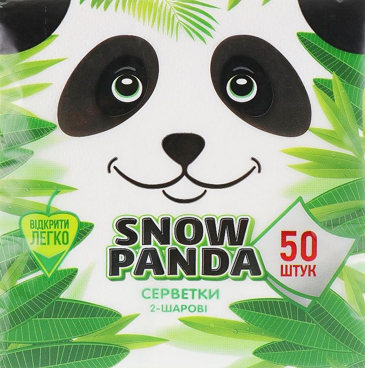 Two-layer Paper Wipes, 50 pcs - Snow Panda — photo N1