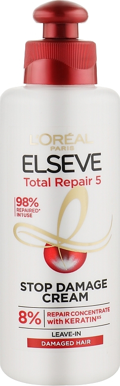 Keratin XS Cream for Damaged Hair "Total Repair 5" - L'Oreal Paris Elseve — photo N1