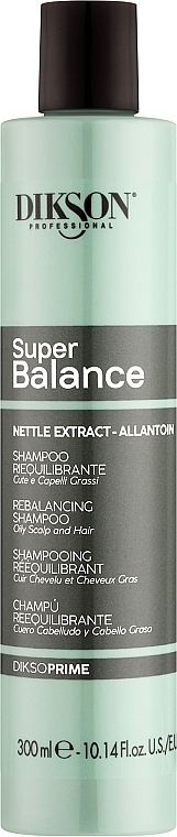 Nettle Sebum-Regulating Shampoo for Oily Scalp & Hair - Dikson Prime Super Balance Shampoo Intensive Rebalancing — photo N1