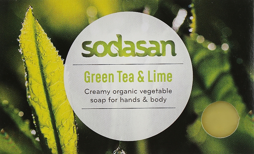 Organic Antibacterial Face Soap "Green Tea & Lime" - Sodasan — photo N1