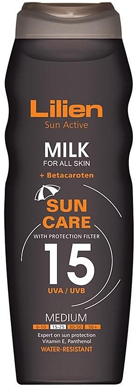 Sunscreen Body Milk - Lilien Sun Active Milk SPF 15 — photo N1