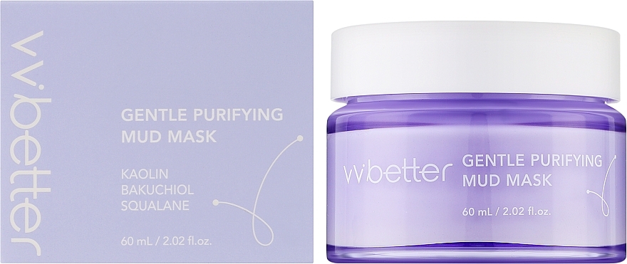 カオリン、バクチオール、スクワランを配合した泥フェイスマスク - VVbetter Gentle Purifying Mud Mask — photo N2