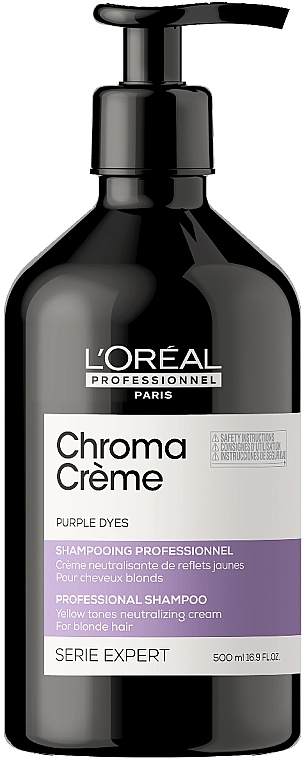 Purple Cream Shampoo - L'Oreal Professionnel Serie Expert Chroma Creme Professional Shampoo Purple Dyes — photo N14