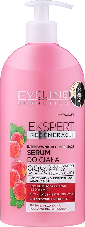 Raspberry Regenerating Body Serum - Eveline Cosmetics Ekspert Serum — photo N1