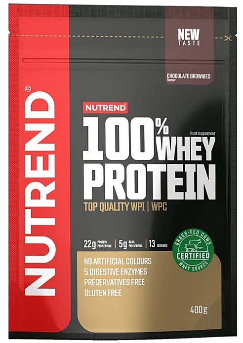 チョコレート ブラウニー プロテイン - Nutrend 100% Whey Protein Chocolate Cocoa — photo N1