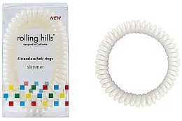 Fragrances, Perfumes, Cosmetics Traceless Hair Rings, white - Rolling Hills 5 Traceless Hair Rings Slimmer White