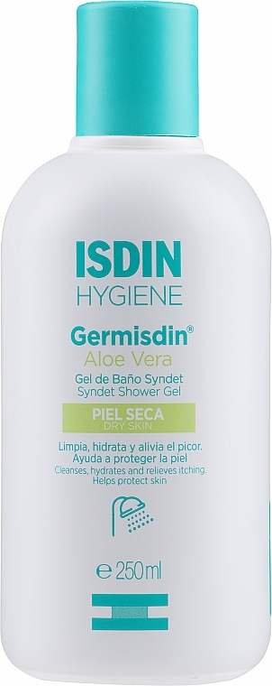 Shower Gel for Dry Skin - Isdin Hygiene Germisdin Syndet Shower Gel Aloe Vera Dry Skin — photo N3