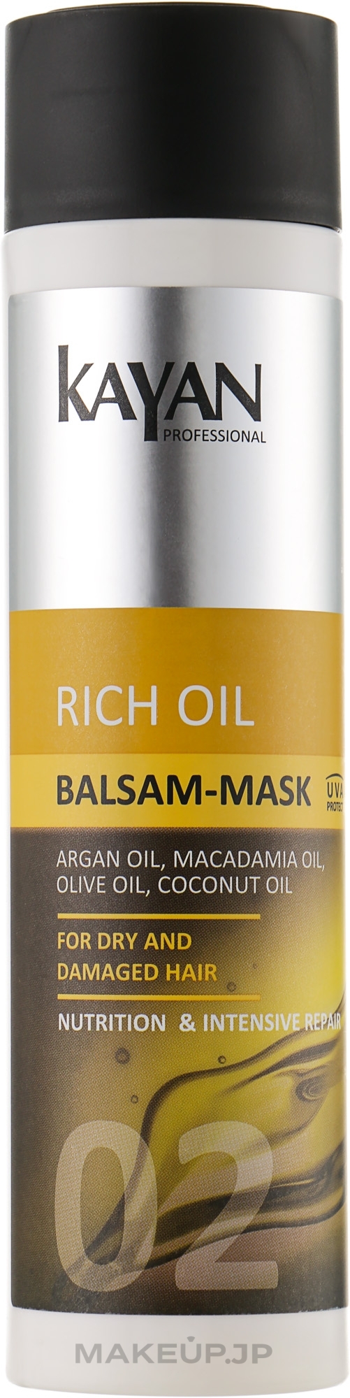 Dry & Damaged Hair Balm Mask - Kayan Professional Rich Oil Balsam-Mask — photo 250 ml