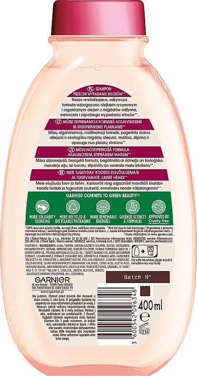 Hair Shampoo - Garnier Botanic Therapy Castor Oil And Almond — photo N2