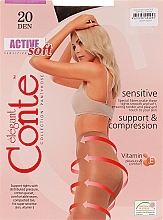 Tights "Active Soft" 20 Den, mocca - Conte — photo N4