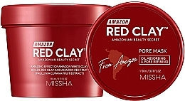 Red Clay Face Mask - Missha Amazon Red Clay Pore Mask — photo N2