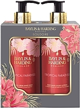 Fragrances, Perfumes, Cosmetics Set - Baylis & Harding Boudoire Tropical Paradise Luxury Hand Care Gift Set (h/wash/300ml + lot/300ml)