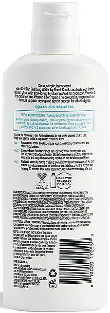 Foaming Self-Tanning Water - Bondi Sands Pure Self Tan Foaming Water Light/Medium — photo N2