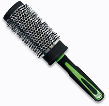 Fragrances, Perfumes, Cosmetics Round Hair Brush "Neon" 47mm, 63725, black-green - Top Choice