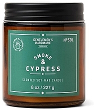 Scented Candle in Jar - Gentleme's Hardware Scented Soy Wax Glass Candle 591 Smoke & Cypress — photo N1