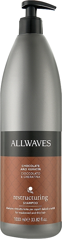 Chocolate & Kratin Shampoo - Allwaves Shampoo Chocolate and Keratin Weakened Thin Hair — photo N4