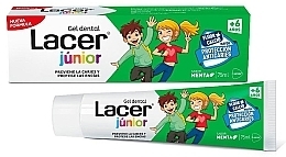 Fragrances, Perfumes, Cosmetics Mint Dental Gel for Kids with Fluoride & Calcium - Lacer Junior Gel Dental Mint