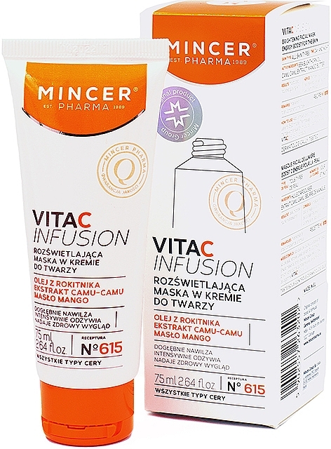 Refreshing Face Mask - Mincer Pharma Vita C Infusion 615 Mask — photo N1