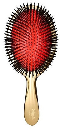 Medium Hair Brush with Natural Bristles, AUSP22SF, golden - Janeke Gold Hairbrush — photo N1