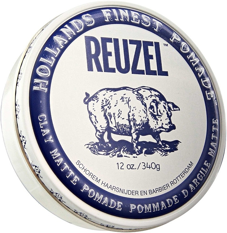Strong Hold Hair Styling Clay - Reuzel Clay Matte Pomade Strong Hold — photo N3