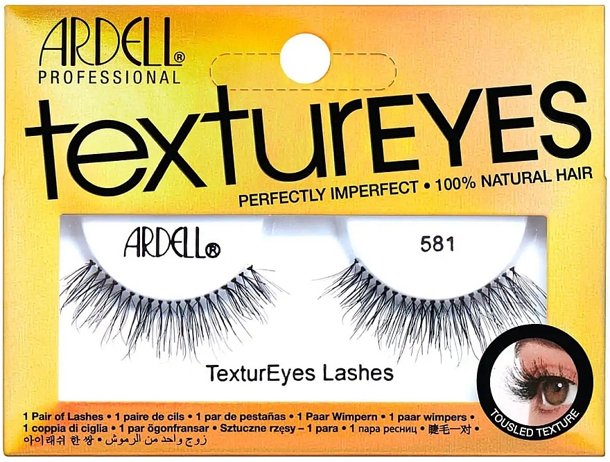 False Lashes, 581 - Ardell TexturEyes 581 False Eyelashes Black — photo N1