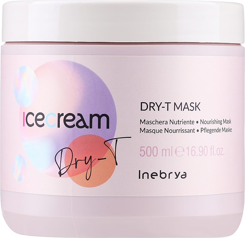 Dry, Colored & Waved Hair Mask - Inebrya Ice Cream Dry-T Mask — photo N1