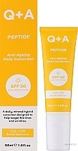 Anti-Aging Face Sunscreen - Q+A Peptide Anti-Ageing Daily Sunscreen SPF 50 — photo N2